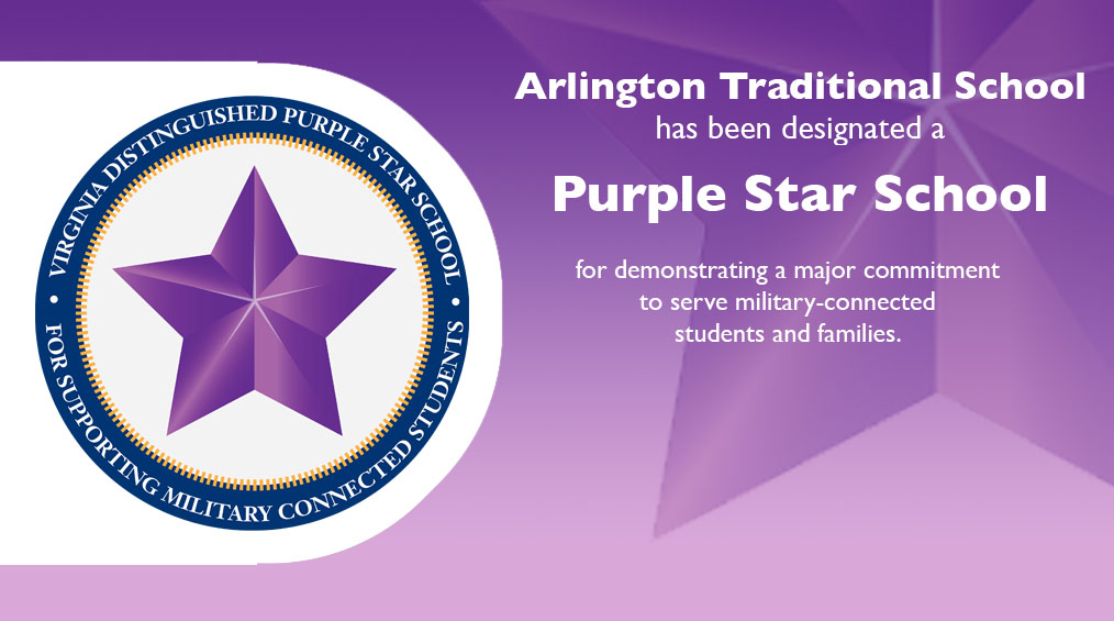 Arlington Traditional designated as a Purple Star School